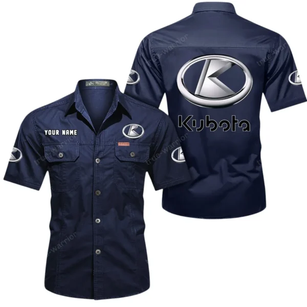 Garden & Field Tractor Exclusive Logo Short Sleeved Shirt, Gift For Garden & Field Tractor Enthusiasts CAR444 - Dark Blue