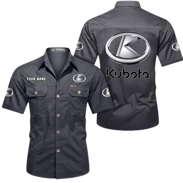 Efficient Farm Tractor Exclusive Logo Short Sleeved Shirt, Gift For Efficient Farm Tractor Enthusiasts CAR444 - Gray