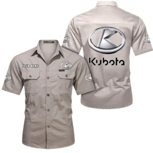 Mini Tillage Tractor Exclusive Logo Short Sleeved Shirt, Gift For Mini Tillage Tractor Lovers CAR444 - Beige