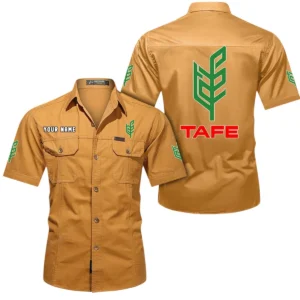 All-Round Farm Tractor Exclusive Logo Short Sleeved Shirt, Gift For All-Round Farm Tractor Lovers CAR444 - Turmeric