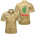 Versatile Tillage Tractor Exclusive Logo Short Sleeved Shirt, Gift For Versatile Tillage Tractor Lovers CAR444 - Khaki
