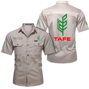 Everyday Farming Tractor Exclusive Logo Short Sleeved Shirt, Gift For Everyday Farming Tractor Lovers CAR444 - Beige