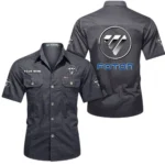 Forcepower Machines Exclusive Logo Short Sleeved Shirt, Gift For Forcepower Machines Enthusiasts CAR444 - Gray