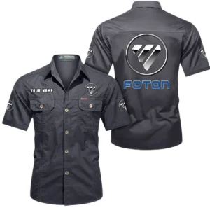 Forcepower Machines Exclusive Logo Short Sleeved Shirt, Gift For Forcepower Machines Enthusiasts CAR444 - Gray