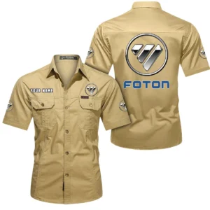 Frontiermax Vehicles Exclusive Logo Short Sleeved Shirt, Gift For Frontiermax Vehicles Enthusiasts CAR444 - Khaki