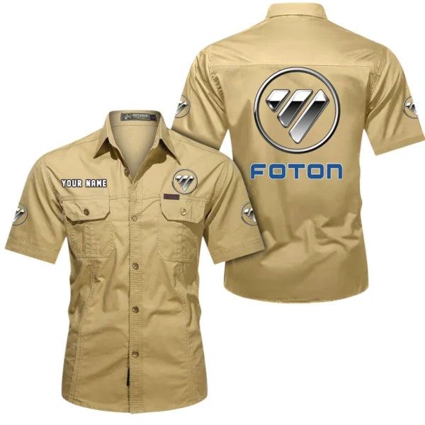 Frontiermax Vehicles Exclusive Logo Short Sleeved Shirt, Gift For Frontiermax Vehicles Enthusiasts CAR444 - Khaki