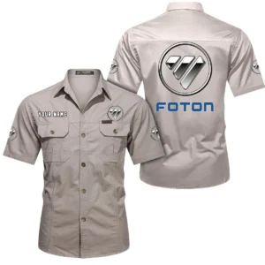 Flextorque Motors Exclusive Logo Short Sleeved Shirt, Gift For Flextorque Motors Enthusiasts CAR444 - Beige