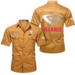 Classic Tractor Exclusive Logo Short Sleeved Shirt, Gift For Classic Tractor Enthusiasts CAR444 - Turmeric