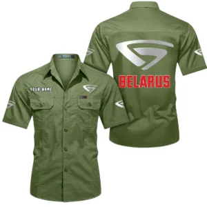 Field Tractor Exclusive Logo Short Sleeved Shirt, Gift For Field Tractor Enthusiasts CAR444 - Fruit Green