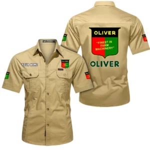 Rustic Field Engine Exclusive Logo Short Sleeved Shirt, Gift For Rustic Field Engine Lovers CAR444 - Khaki