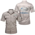 Premium Sports Sedan Exclusive Logo Short Sleeved Shirt, Gift For Premium Sports Sedan Enthusiasts CAR444 - Beige