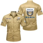 Dynatech Vehicles Exclusive Logo Short Sleeved Shirt, Gift For Dynatech Vehicles Enthusiasts CAR444 - Khaki
