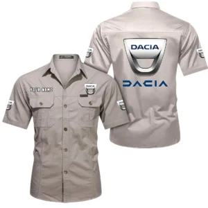 Drivepro Machinery Exclusive Logo Short Sleeved Shirt, Gift For Drivepro Machinery Enthusiasts CAR444 - Beige