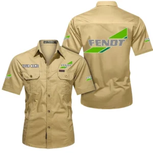 Smart Farm Tractor Exclusive Logo Short Sleeved Shirt, Gift For Smart Farm Tractor Lovers CAR444 - Khaki