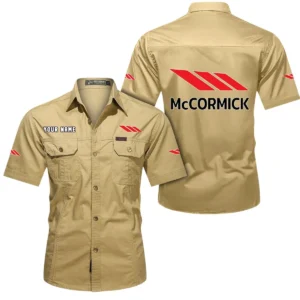 Soil Preparation Machine Exclusive Logo Short Sleeved Shirt, Gift For Soil Preparation Machine Enthusiasts CAR444 - Khaki