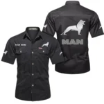 Long-Haul Vehicle Exclusive Logo Short Sleeved Shirt, Gift For Long-Haul Vehicle Enthusiasts CAR444 - Black