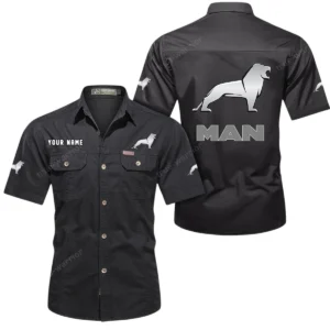 Long-Haul Vehicle Exclusive Logo Short Sleeved Shirt, Gift For Long-Haul Vehicle Enthusiasts CAR444 - Black
