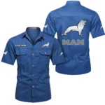 Cargo Hauler Exclusive Logo Short Sleeved Shirt, Gift For Cargo Hauler Enthusiasts CAR444 - Cowboy Blue