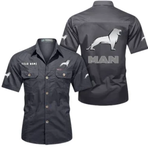 Transport Vehicle Exclusive Logo Short Sleeved Shirt, Gift For Transport Vehicle Enthusiasts CAR444 - Gray