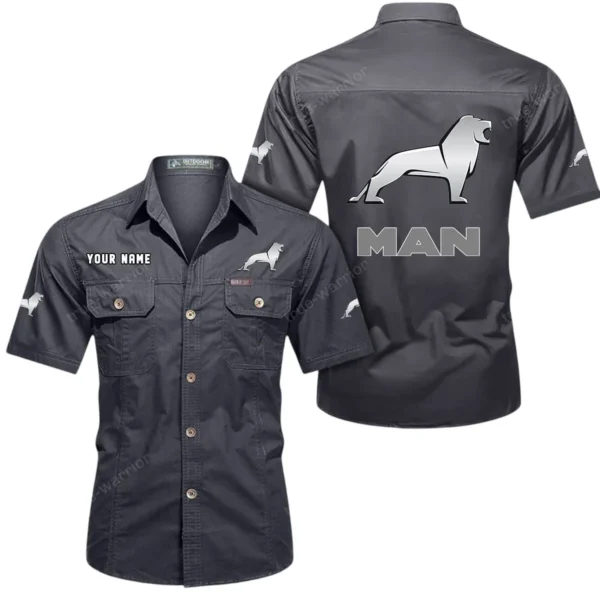 Transport Vehicle Exclusive Logo Short Sleeved Shirt, Gift For Transport Vehicle Enthusiasts CAR444 - Gray