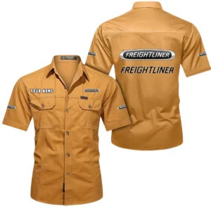 Industrial Truck Exclusive Logo Short Sleeved Shirt, Gift For Industrial Truck Lovers CAR444 - Turmeric