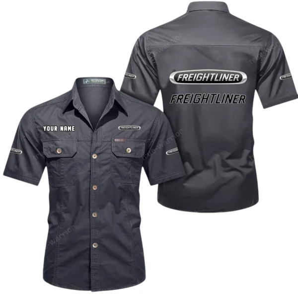 Big Rig Exclusive Logo Short Sleeved Shirt, Gift For Big Rig Lovers CAR444 - Gray