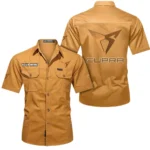 Modern Performance Car Exclusive Logo Short Sleeved Shirt, Gift For Modern Performance Car Enthusiasts CAR444 - Turmeric