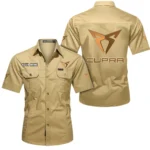 Hot Hatch Exclusive Logo Short Sleeved Shirt, Gift For Hot Hatch Enthusiasts CAR444 - Khaki