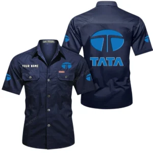 TorqueForce Trucks Exclusive Logo Short Sleeved Shirt, Gift For TorqueForce Trucks Enthusiasts CAR444 - Dark Blue