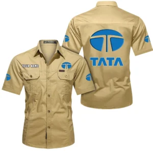 TrailForce Vehicles Exclusive Logo Short Sleeved Shirt, Gift For TrailForce Vehicles Enthusiasts CAR444 - Khaki