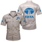 ToughTech Machines Exclusive Logo Short Sleeved Shirt, Gift For ToughTech Machines Enthusiasts CAR444 - Beige