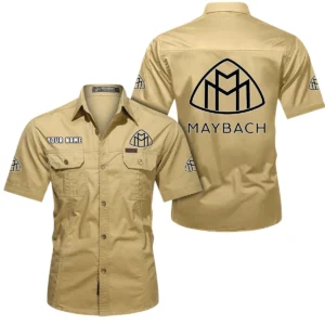 Executive Limousine Exclusive Logo Short Sleeved Shirt, Gift For Executive Limousine Enthusiasts CAR444 - Khaki