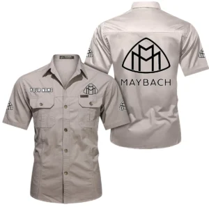 Chauffeur Vehicle Exclusive Logo Short Sleeved Shirt, Gift For Chauffeur Vehicle Enthusiasts CAR444 - Beige