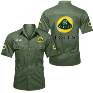 Racing-Inspired Car Exclusive Logo Short Sleeved Shirt, Gift For Racing-Inspired Car Enthusiasts CAR444 - Army Green