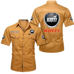 All-Round Farming Tractor Exclusive Logo Short Sleeved Shirt, Gift For All-Round Farming Tractor Enthusiasts CAR444 - Turmeric