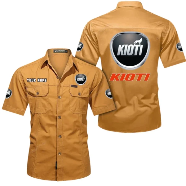 All-Round Farming Tractor Exclusive Logo Short Sleeved Shirt, Gift For All-Round Farming Tractor Enthusiasts CAR444 - Turmeric