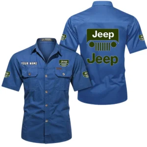 Adventure Utility Vehicle Exclusive Logo Short Sleeved Shirt, Gift For Adventure Utility Vehicle Lovers CAR444 - Cowboy Blue