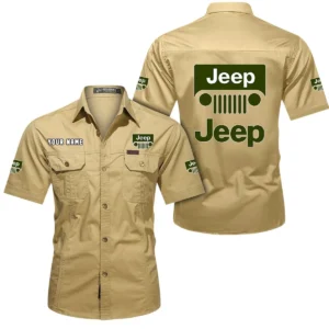 All-Terrain Utility Ride Exclusive Logo Short Sleeved Shirt, Gift For All-Terrain Utility Ride Lovers CAR444 - Khaki