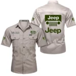 Open-Top SUV Company Exclusive Logo Short Sleeved Shirt, Gift For Open-Top SUV Company Lovers CAR444 - Beige