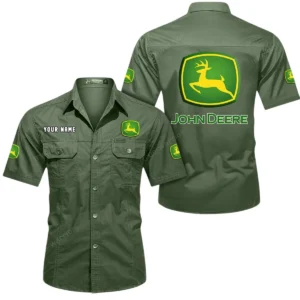 Precision Tractor Exclusive Logo Short Sleeved Shirt, Gift For Precision Tractor Lovers CAR444 - Army Green
