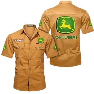 Farmstead Work Machine Exclusive Logo Short Sleeved Shirt, Gift For Farmstead Work Machine Enthusiasts CAR444 - Turmeric