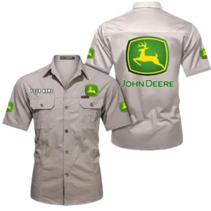 Crop Management Rig Exclusive Logo Short Sleeved Shirt, Gift For Crop Management Rig Enthusiasts CAR444 - Beige