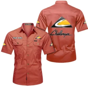 Sports Muscle Car Exclusive Logo Short Sleeved Shirt, Gift For Sports Muscle Car Enthusiasts CAR444 - Red