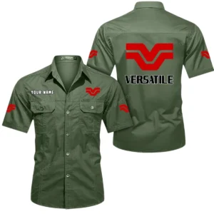 Versatile Exclusive Logo Short Sleeved Shirt, Gift For Versatile Enthusiasts CAR444 - Army Green