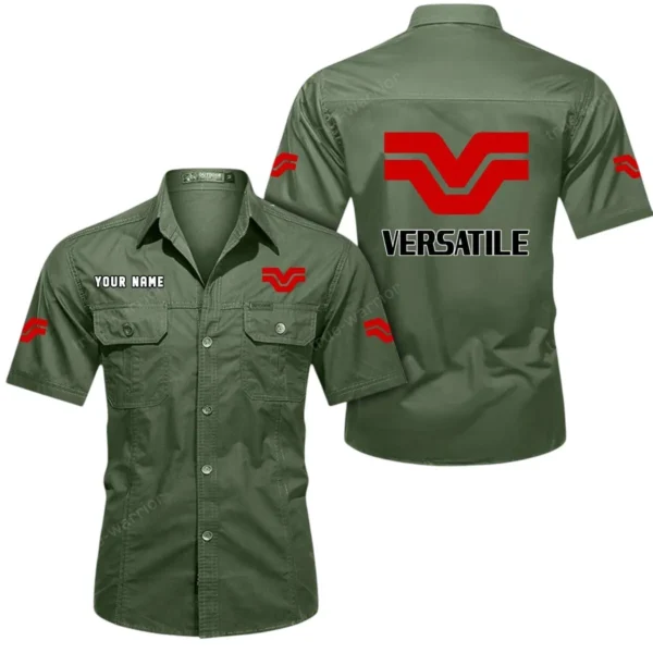 Versatile Exclusive Logo Short Sleeved Shirt, Gift For Versatile Enthusiasts CAR444 - Army Green