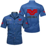 Versatile Exclusive Logo Short Sleeved Shirt, Gift For Versatile Lovers CAR444 - Cowboy Blue