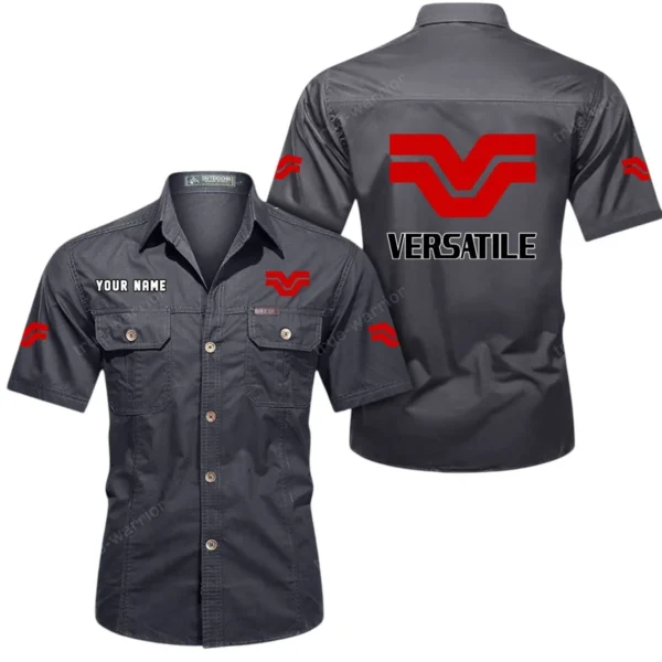 Versatile Exclusive Logo Short Sleeved Shirt, Gift For Versatile Lovers CAR444 - Gray