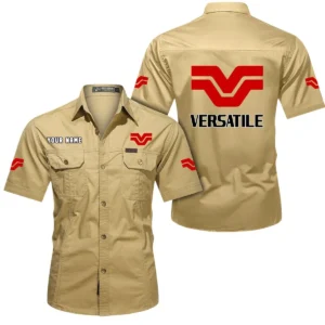 Versatile Exclusive Logo Short Sleeved Shirt, Gift For Versatile Lovers CAR444 - Khaki