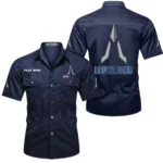 Crop Harvester Exclusive Logo Short Sleeved Shirt, Gift For Crop Harvester Enthusiasts CAR444 - Dark Blue