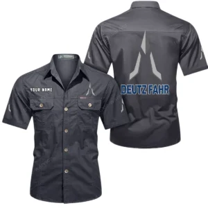 Cultivation Tractor Exclusive Logo Short Sleeved Shirt, Gift For Cultivation Tractor Enthusiasts CAR444 - Gray